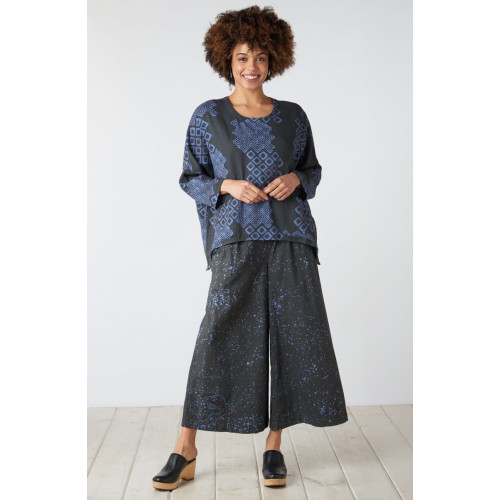 Anjula Wide-Leg Pant - Fossil/Periwinkle